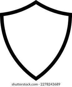 shield on white . shield icon vector . protection icon vector. security vector icon	