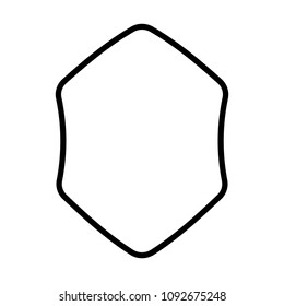 shield with only border. 10px stroke. coat of arms symbol. Can be used as icon for security, protected graphic object