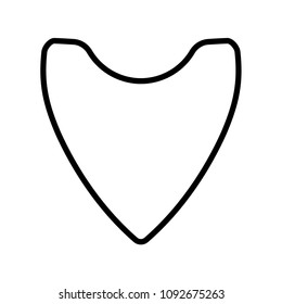 shield with only border. 10px stroke. coat of arms symbol. Can be used as icon for security, protected graphic object
