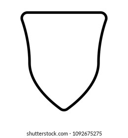 shield with only border. 10px stroke. coat of arms symbol. Can be used as icon for security, protected graphic object