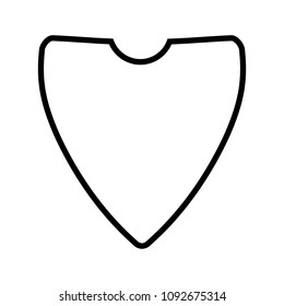 shield with only border. 10px stroke. coat of arms symbol. Can be used as icon for security, protected graphic object