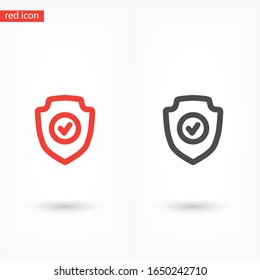 icono del contorno del escudo aislado en un fondo hermoso. símbolo de escudo para diseño de sitios web, aplicación móvil, logotipo, interfaz de usuario. Trazo editable. Ilustrador del escudo vectorial. Protector EPS 10