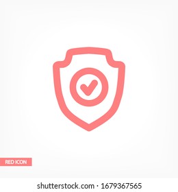 icono del contorno del escudo aislado en un fondo hermoso. símbolo de escudo para diseño de sitios web, aplicación móvil, logotipo, interfaz de usuario. Trazo editable. Ilustrador del escudo vectorial. Protector EPS 10