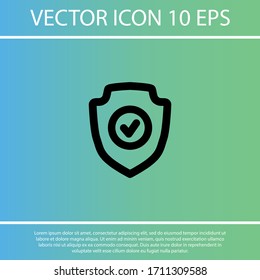 icono del contorno del escudo aislado en un fondo hermoso. símbolo de escudo para diseño de sitios web, aplicación móvil, logotipo, interfaz de usuario. Trazo editable. Ilustrador del escudo vectorial. Protector EPS 10