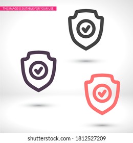 icono de contorno de escudo aislado en un fondo hermoso. símbolo de pantalla para diseño de sitios web, aplicación móvil, logotipo, interfaz de usuario. Trazo editable. Ilustrador del escudo vectorial. Protector EPS 10