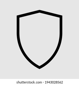 shield outline icon isolated vector illustration