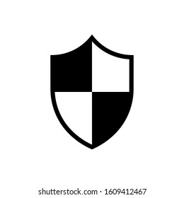Shield outline icon. Symbol, logo illustration for mobile concept and web design.