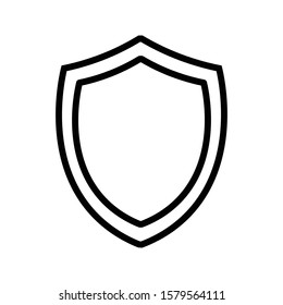 Shield outline icon vector illustration logo template for many purpose.Isolated on white background