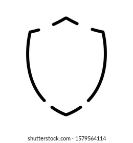Shield outline icon vector illustration logo template for many purpose.Isolated on white background