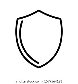 Shield outline icon vector illustration logo template for many purpose.Isolated on white background