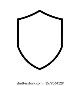 Shield outline icon vector illustration logo template for many purpose.Isolated on white background