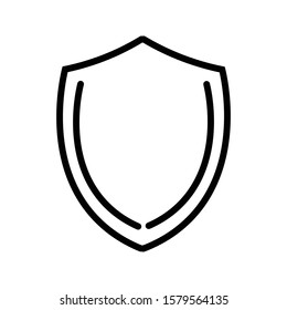 Shield outline icon vector illustration logo template for many purpose.Isolated on white background