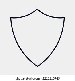 Shield outline protection vector icon