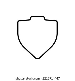 Shield outline vector icon. Linear style sign for mobile concept and web design. Logo shield illustration. Single high quality symbol.