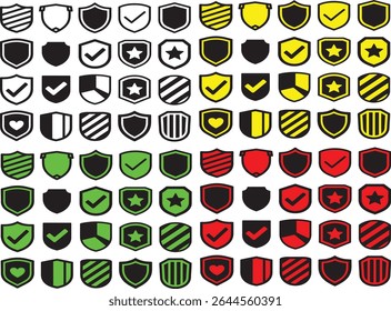 Shield Pack Colorful Vector Icon Set