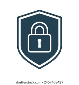 shield padlock icon design vector template