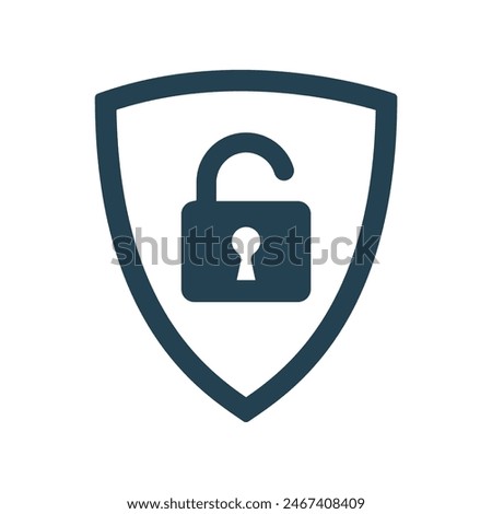 shield padlock icon design vector template