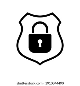 shield and padlock icon or logo