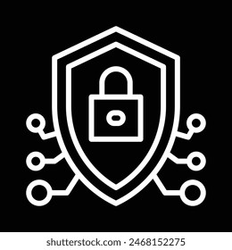 Shield with Padlock Icon vector illustration