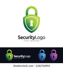 shield padlock logo, key shield logo, security vecto logo icon