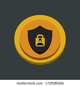 Shield and padlock. Protect and Security concept. security logo for company. Abstract illustration.