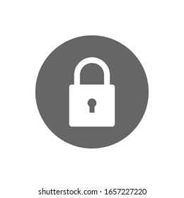 Shield with a padlock. Safe and protect logo on white background. Vector illustration. lock, set, vector, icon, open, closed.icon; lock; set; key;