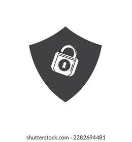 shield  padlock vector element concept design template web