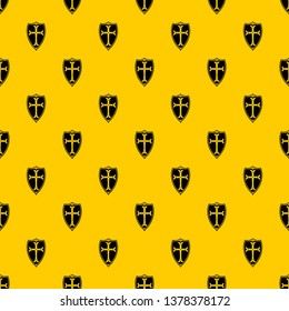 Shield pattern seamless vector repeat geometric yellow for any design