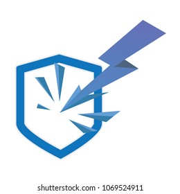 shield penetration logo design