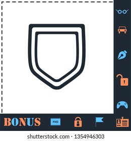 shield. Perfect icon with bonus simple icons