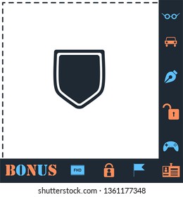 Shield. Perfect icon with bonus simple icons