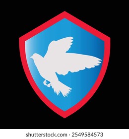 escudo pigeon logotipo vetor limpo de alta qualidade design