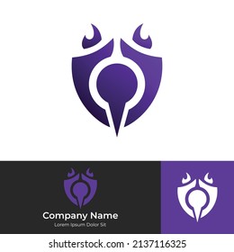 Shield pin location logo perfect for branding visual identity and business
