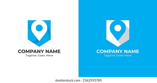 Símbolo del icono de símbolo del concepto de la seguridad del logotipo de seguridad de la ubicación de anclaje de escudo Diseño del elemento. Protección, Logotipo Guardian. Plantilla de ilustración de vector