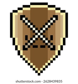 Escudo con estilo pixel art