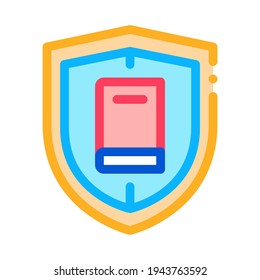 vector de icono de color de la directiva de escudo. signo de directiva de escudo. ilustración de símbolo aislado
