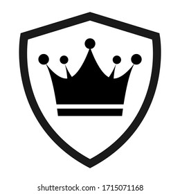 Shield protect icon, safety symbol, defense logo, web button, internet security 
