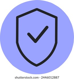 Shield protect icon, safety symbol, defense logo