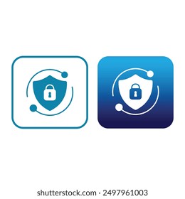 shield protect Icon Set Apart Against A Futuristic Background, Business protection icon