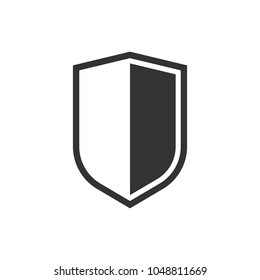 Shield protect icon. Vector illustration. Business concept shield defence pictogram.