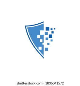 shield protected data logo vector. save data icon