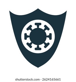 Shield protecting from virus, protecting from coronavirus, virus protection concept