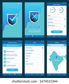 shield protection app ui design mobile 