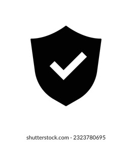 shield protection with checkmark icon vector