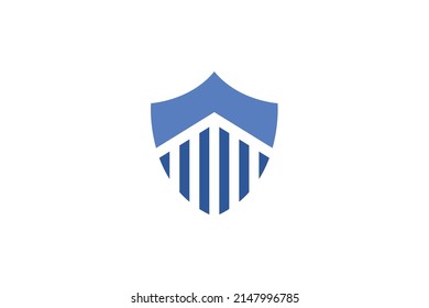 Shield Protection Colored Logo Vector