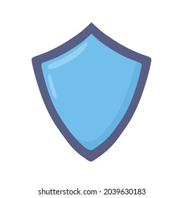 icono de emblema de protección de escudo aislado