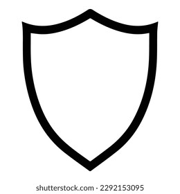 Shield Protection Flat Icon Isolated On White Background
