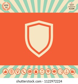 Shield, protection icon