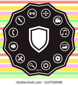 Shield, protection icon