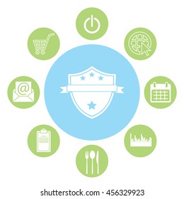 Shield protection icon